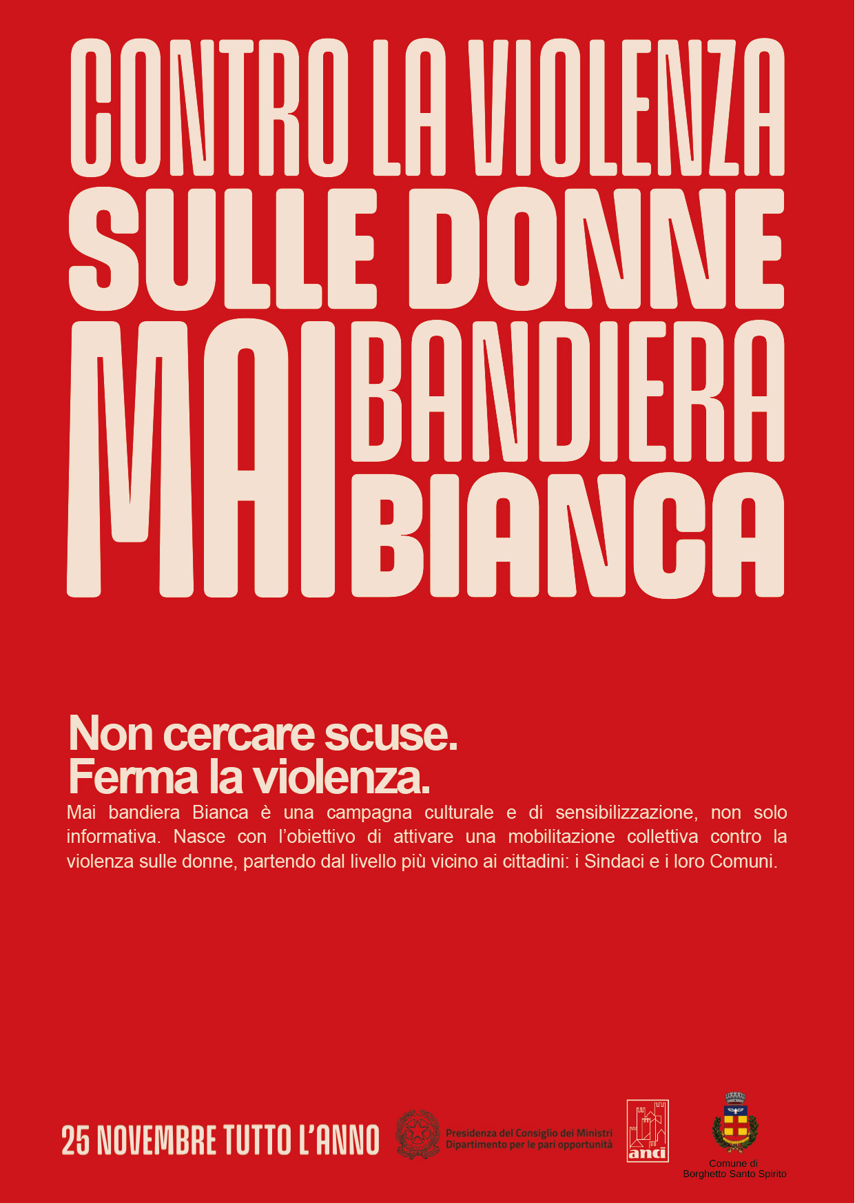 Contro la violenza sulle donne, mai bandiera bianca